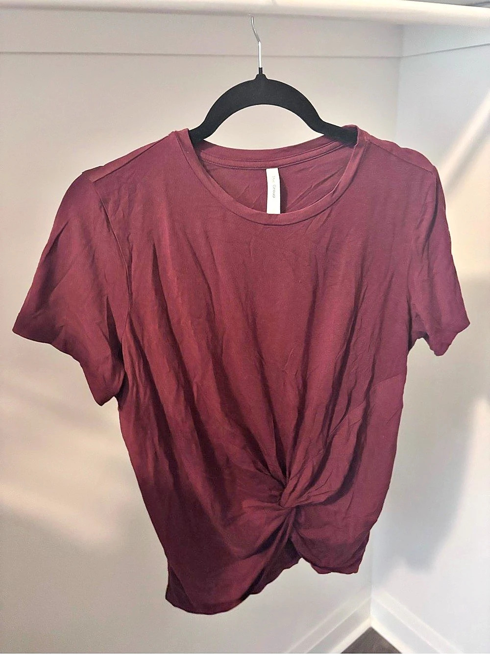 The Group by Babaton Foundation Knot Tee Purple Medium